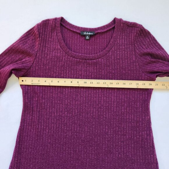 Whimsigoth Retro Purple Dress Ribbed Lace Witchy Whimsy Bohemian Goth Grunge XL - Picture 10 of 11